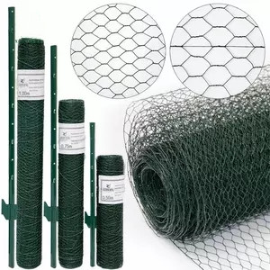 Cerca de arame hexagonal de aço inoxidável galvanizado ou PVC galvanizado para jardim