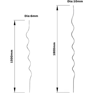 Suporte de estacas espirais de fio de metal espiral Tomate